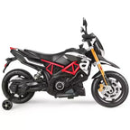 Costway 12V Kids Ride-On Motorcycle Motor Bike w/ Training Wheels Red\ Black