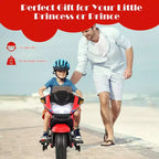 Costway 12V Kids Ride On Motorcycle Electric Motor Bike w/ Training Wheels & Light Black