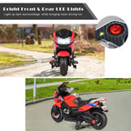Costway 12V Kids Ride On Motorcycle Electric Motor Bike w/ Training Wheels & Light Black