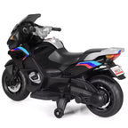 Costway 12V Kids Ride On Motorcycle Electric Motor Bike w/ Training Wheels & Light Black