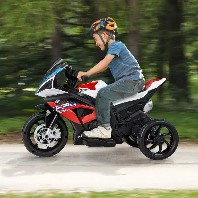 Costway 12V Kids Ride on Motorcycle Licensed BMW 3 Wheels Electric Toy w/ Light & Music