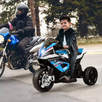 Costway 12V Kids Ride on Motorcycle Licensed BMW 3 Wheels Electric Toy w/ Light & Music