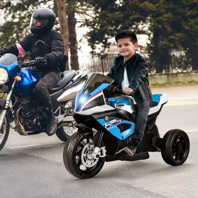 Costway 12V Kids Ride on Motorcycle Licensed BMW 3 Wheels Electric Toy w/ Light & Music