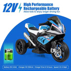 Costway 12V Kids Ride on Motorcycle Licensed BMW 3 Wheels Electric Toy w/ Light & Music