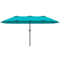 Outsunny 13 ft. Extra Large Patio Umbrella, UPF30+ Double Umbrella Outdoor Patio with Easy Crank Handle, Vents, Navy Blue