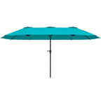 Outsunny 13 ft. Extra Large Patio Umbrella, UPF30+ Double Umbrella Outdoor Patio with Easy Crank Handle, Vents, Navy Blue