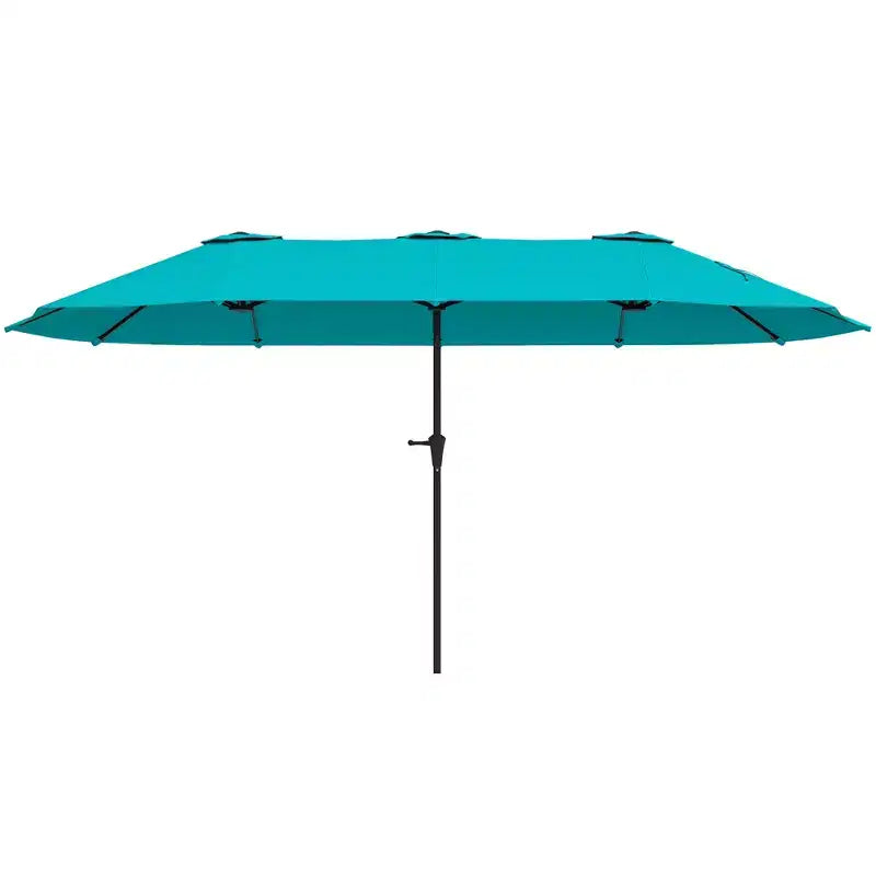 Outsunny 13 ft. Extra Large Patio Umbrella, UPF30+ Double Umbrella Outdoor Patio with Easy Crank Handle, Vents, Navy Blue