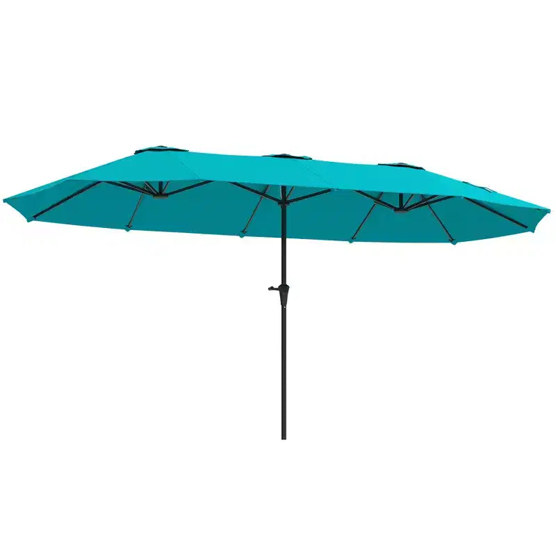 Outsunny 13 ft. Extra Large Patio Umbrella, UPF30+ Double Umbrella Outdoor Patio with Easy Crank Handle, Vents, Navy Blue