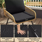 Yaheetech Set of 3 Patio Bistro Set with Cushions & Pillows for Balcony, Porch, Backyard