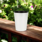 HomeRoots 5 Silver Recycled Plastic Indoor Outdoor Round Pot Planter