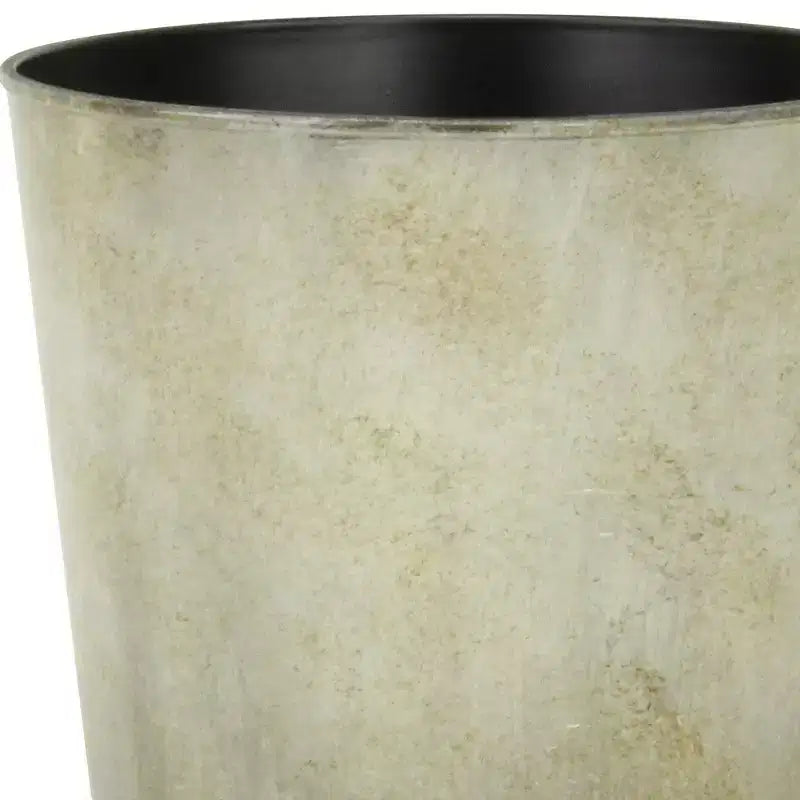 HomeRoots 7 Gray Recycled Plastic Indoor Outdoor Round Nursery Pot