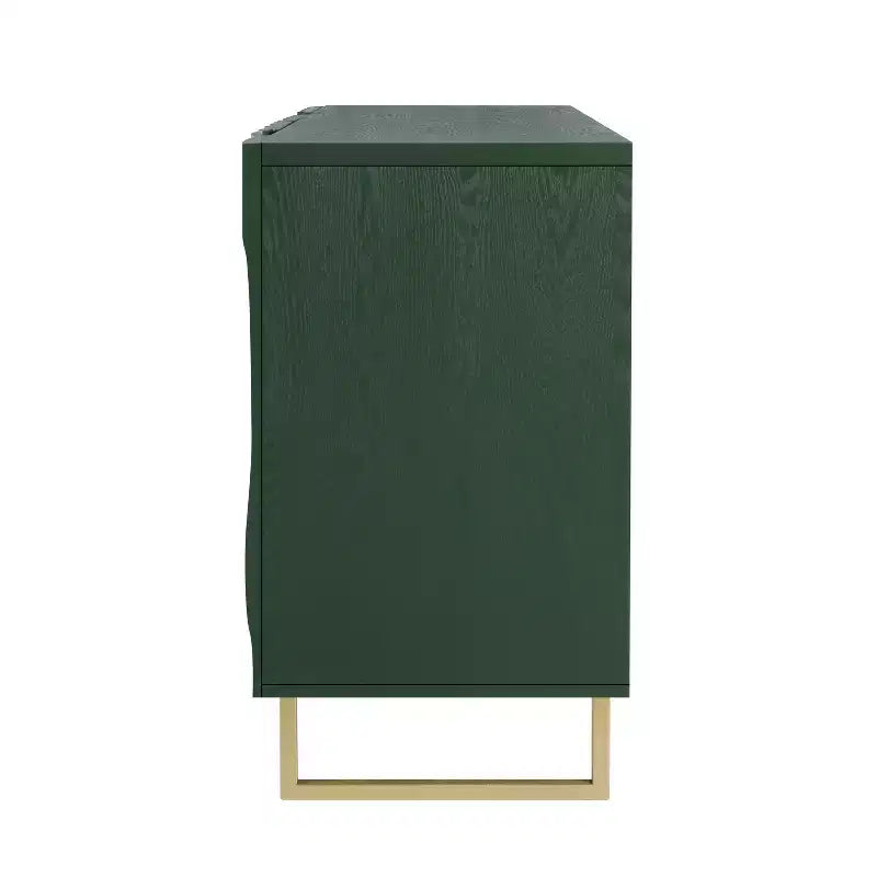 Christopher Knight Home Cheryiie 60'' Modern Wood and Metal Sideboard with Four Water-Drop Corrugated Doors