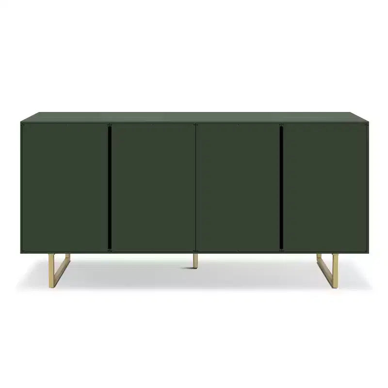 Christopher Knight Home Cheryiie 60'' Modern Wood and Metal Sideboard with Four Water-Drop Corrugated Doors