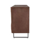 Christopher Knight Home Cheryiie 60'' Modern Wood and Metal Sideboard with Four Water-Drop Corrugated Doors