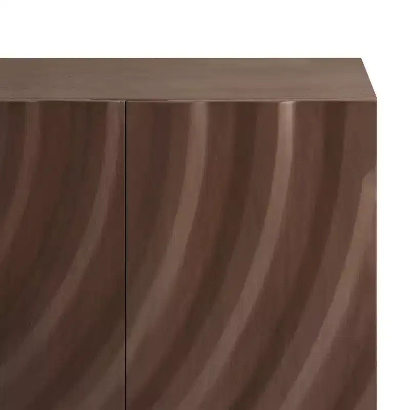 Christopher Knight Home Cheryiie 60'' Modern Wood and Metal Sideboard with Four Water-Drop Corrugated Doors