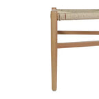 Merrick Lane Set of 2 Stack Dining Chairs with Y-Back Style Design, Solid Wood Frames, Woven Kraft Paper Rope Seats