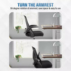 BestMassage Drafting Chair Tall Office Chair with Breathable Mesh Back and Lumbar Support, Black