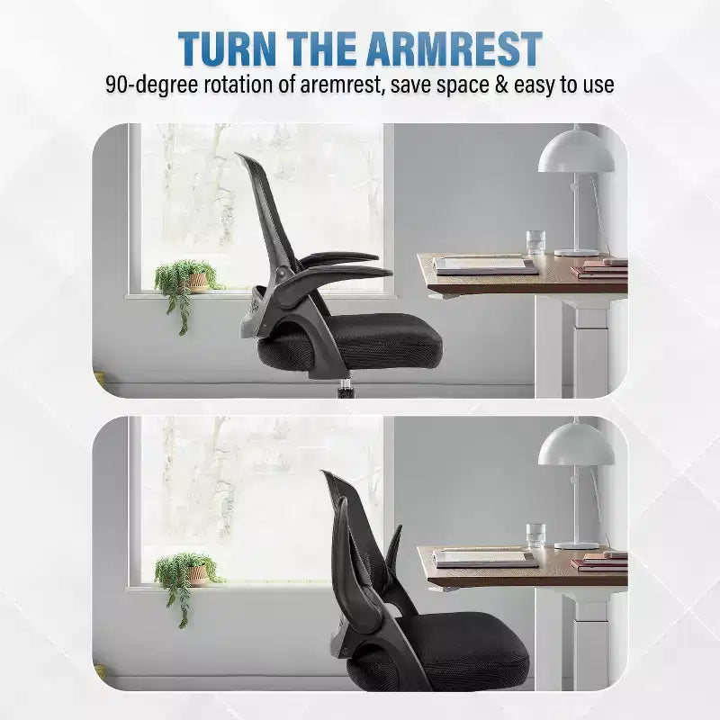 BestMassage Drafting Chair Tall Office Chair with Breathable Mesh Back and Lumbar Support, Black