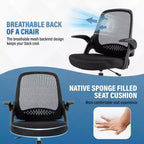 BestMassage Drafting Chair Tall Office Chair with Breathable Mesh Back and Lumbar Support, Black