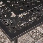 Christopher Knight Home McMillan Outdoor 81 Cast Aluminum Expandable Dining Table, Shiny Copper