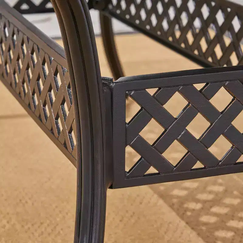 Christopher Knight Home McMillan Outdoor 81 Cast Aluminum Expandable Dining Table, Shiny Copper