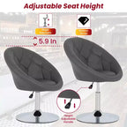BestMassage Vanity Chair Modern Swivel Makeup Chair with Adjustable Height Accent Chair