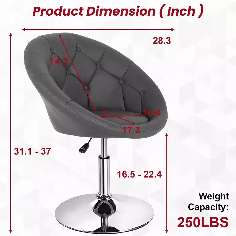 BestMassage Vanity Chair Modern Swivel Makeup Chair with Adjustable Height Accent Chair