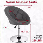BestMassage Vanity Chair Modern Swivel Makeup Chair with Adjustable Height Accent Chair