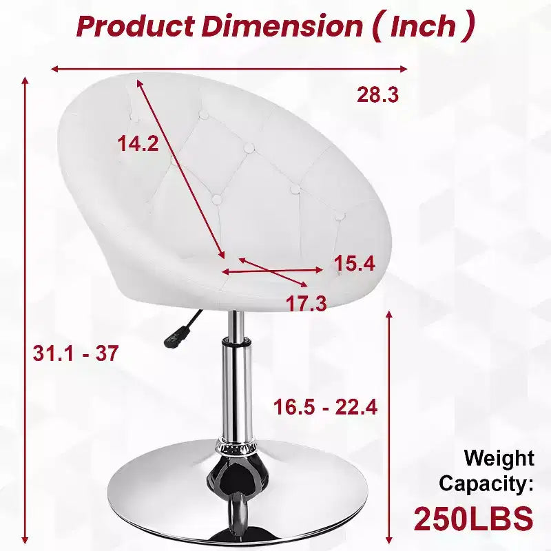 BestMassage Vanity Chair Modern Swivel Makeup Chair with Adjustable Height Accent Chair