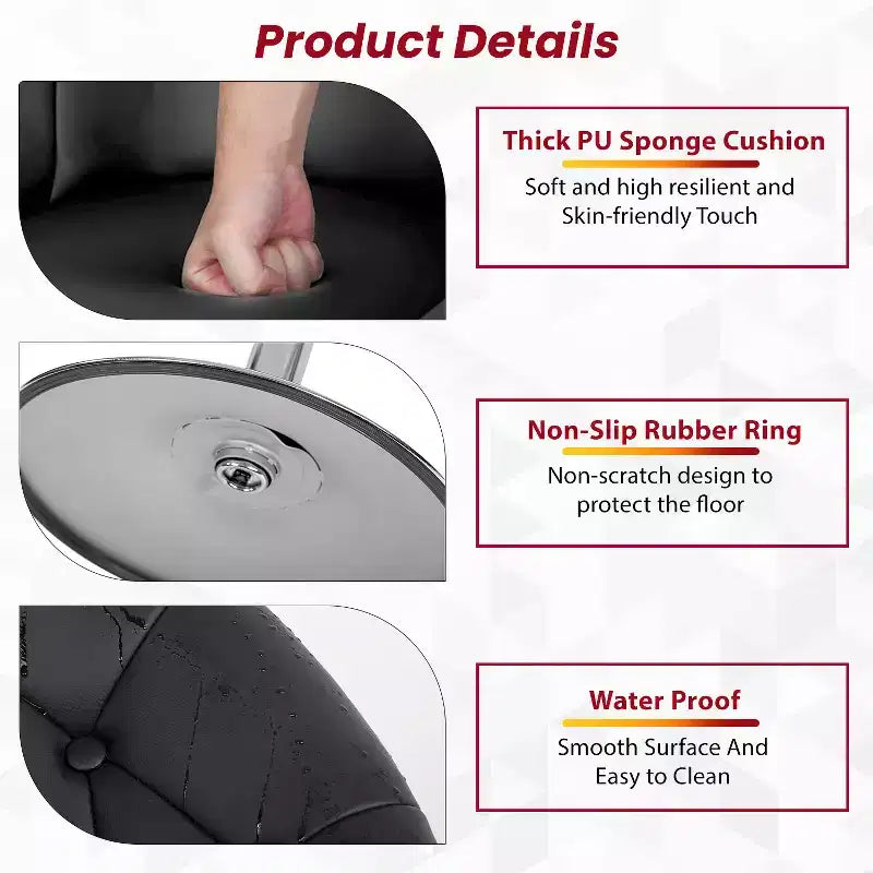 BestMassage Vanity Chair Modern Swivel Makeup Chair with Adjustable Height Accent Chair