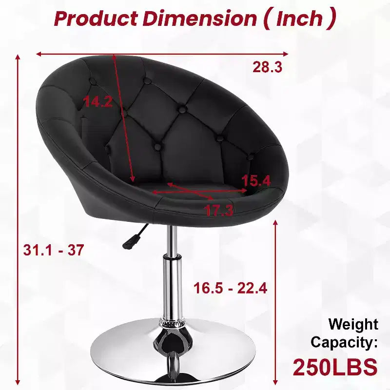 BestMassage Vanity Chair Modern Swivel Makeup Chair with Adjustable Height Accent Chair