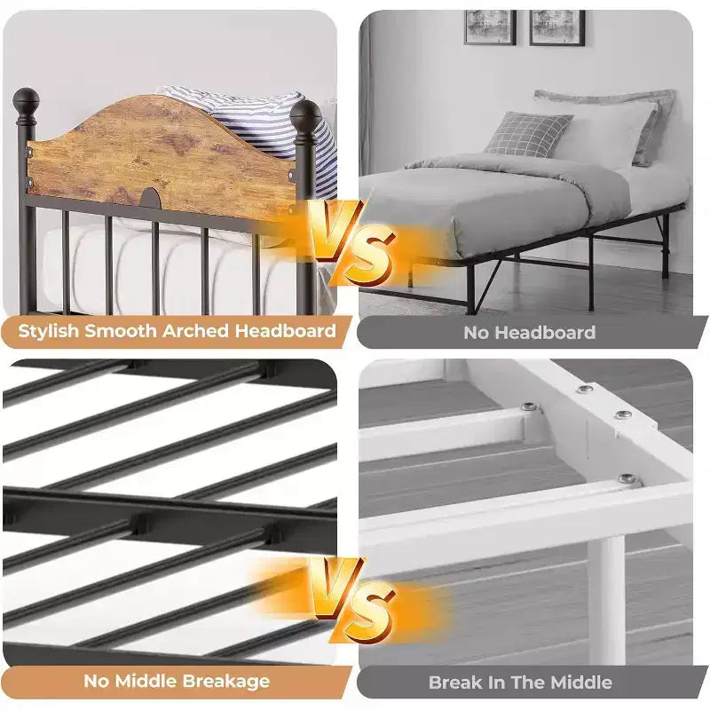 Twin Daybed with Trundle  Stylish Metal Sofa Bed Frame, Pop-Up Trundle, Perfect for Any Space