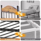 Twin Daybed with Trundle  Stylish Metal Sofa Bed Frame, Pop-Up Trundle, Perfect for Any Space