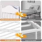 Twin Daybed with Trundle  Stylish Metal Sofa Bed Frame, Pop-Up Trundle, Perfect for Any Space