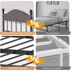 Twin Daybed with Trundle  Stylish Metal Sofa Bed Frame, Pop-Up Trundle, Perfect for Any Space