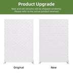 72 H47W Dovelina White Metal Planter Box with Trellis Privacy Screen for Caf Patio,Garden & Balconies