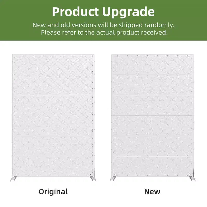 72 H47W Dovelina White Metal Planter Box with Trellis Privacy Screen for Caf Patio,Garden & Balconies