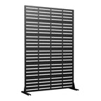 72 H47W Dovelina Black Metal Planter Box with Trellis Privacy Screen for Caf Patio,Garden & Balconies