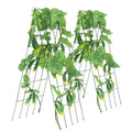VEVOR Cucumber Trellis for Climbing Plants, 39 x 32 Foldable Cucumber Trellis Set with Twist Ties, Metal Garden Trellis for Raised Bed