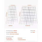 VEVOR Cucumber Trellis for Climbing Plants, 39 x 32 Foldable Cucumber Trellis Set with Twist Ties, Metal Garden Trellis for Raised Bed