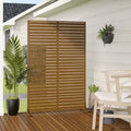 PexFix 72 in. x 47 in. Outdoor Privacy Rectangle Screen Galvanized Steel Panel Divider in Brown