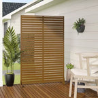 PexFix 72 in. x 47 in. Outdoor Privacy Rectangle Screen Galvanized Steel Panel Divider in Brown