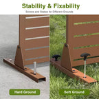 PexFix 72 in. x 47 in. Outdoor Privacy Rectangle Screen Galvanized Steel Panel Divider in Brown