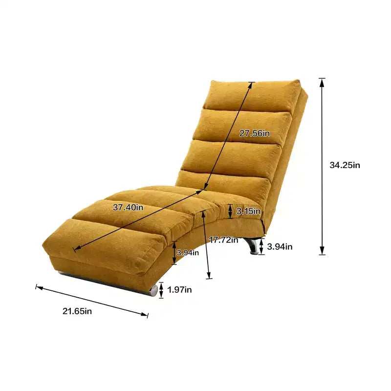 Linen Massage Chaise Lounge Indoor with Remote Control,Ergonomic Electric Massage Long Lounger with 5 Modes for Office