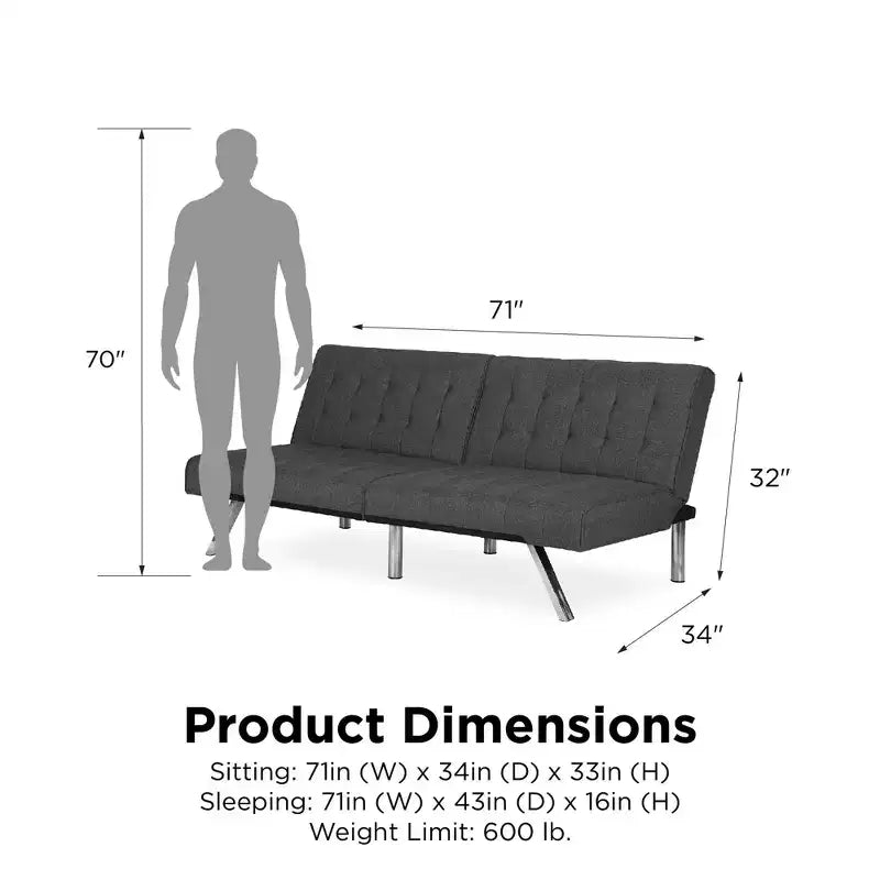 DHP Emily Convertible Futon