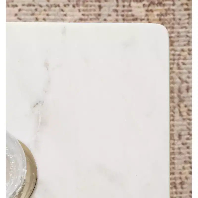 Kate and Laurel Quinley Square Marble Drink Table