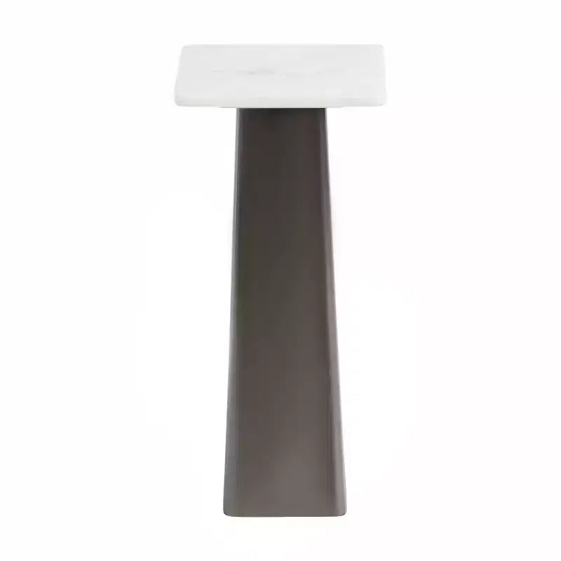 Kate and Laurel Quinley Square Marble Drink Table