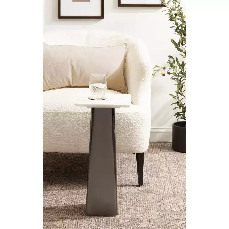 Kate and Laurel Quinley Square Marble Drink Table
