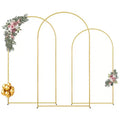 VEVOR Wedding Arch Backdrop Stand, Set of 3, Metal Stable Stand with Case Connection & Chassis Crossbar Design