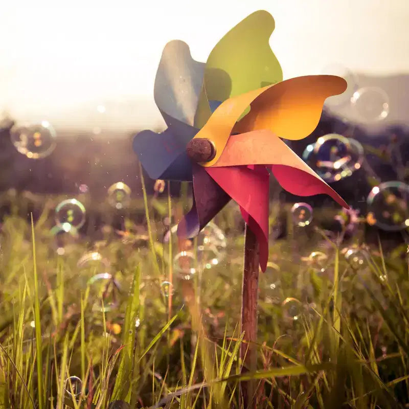 Unique Bargains Wind Outdoor Garden Pinwheels